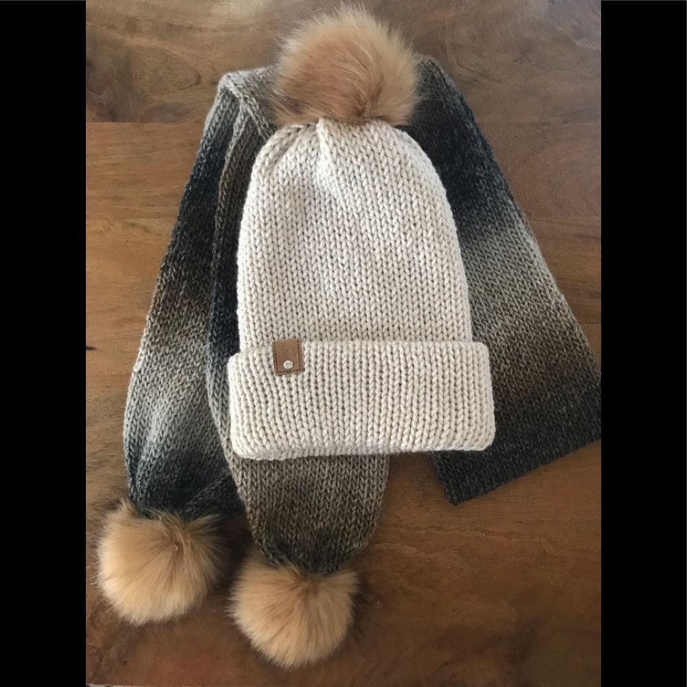 Double knit beanie and scarf set